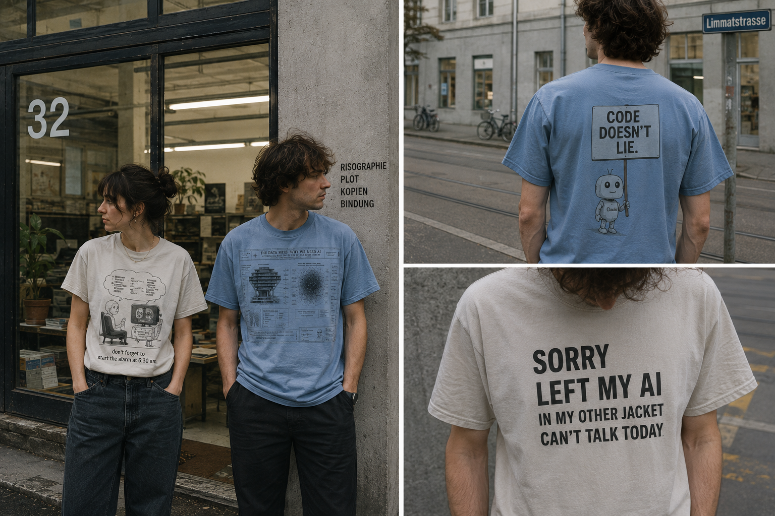 CARPAL TUNNEL shirt collage featuring product photography